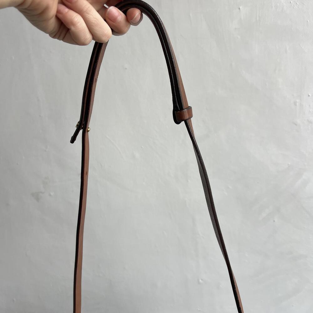 The Bridge Brown Leather Crossbody Bag Italian Academia Quiet Luxury Prep Purse - Picture 15 of 15